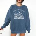 Support Your Local Library Book Reading Books Comfort Colors Sweatshirt Blue Jean