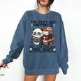 Teacher Bookworm Book Lover Panda Reading Book Librarian Tee Comfort Colors Sweatshirt Blue Jean