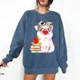 Teacher Pig Cute Farm Animal Book Lover School Student For Men Women Kids Comfort Colors Sweatshirt Blue Jean Teacher Pig Cute Farm Animal Book Lover School Student For Men Women Kids Comfort Colors Sweatshirt Blue Jean