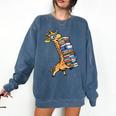 Teacher Shirt Giraffe Holding Books Bookworm Librarian Comfort Colors Sweatshirt Blue Jean Teacher Shirt Giraffe Holding Books Bookworm Librarian Comfort Colors Sweatshirt Blue Jean