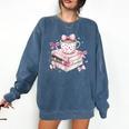 Teacher Valentine's Day All Booked For Valentines Reading Comfort Colors Sweatshirt Blue Jean Teacher Valentine's Day All Booked For Valentines Reading Comfort Colors Sweatshirt Blue Jean