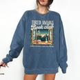 Tired Moms Book-Club Reading Book Lover Literature Bookish Comfort Colors Sweatshirt Blue Jean