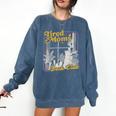 Tired Moms Book Club Reading Books Lovers Mom For Mothers Comfort Colors Sweatshirt Blue Jean