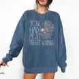 Trigger Warning Dark Romance Reader Smut Spicy Book Merch Comfort Colors Sweatshirt Blue Jean