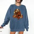 Turkey Reading Books Fall Season Thanksgiving Teacher Book Comfort Colors Sweatshirt Blue Jean Turkey Reading Books Fall Season Thanksgiving Teacher Book Comfort Colors Sweatshirt Blue Jean