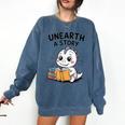 Unearth a Story Cute Dinosaur Summer Reading 2026 Dino Book Comfort Colors Sweatshirt Blue Jean Unearth a Story Cute Dinosaur Summer Reading 2026 Dino Book Comfort Colors Sweatshirt Blue Jean