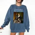 Unsociable And Taciturn Jane Austin Quote Book Classic Lit Comfort Colors Sweatshirt Blue Jean