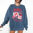 Valentines Book Lover Romance Books Are My Love Language Comfort Colors Sweatshirt Blue Jean