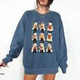 Vampire Reading Books Halloween Cute Teens Kids Comfort Colors Sweatshirt Blue Jean