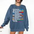 I Will Read Books On A Boat & Everywhere Reading Kids Book Comfort Colors Sweatshirt Blue Jean