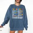I Will Read Books On A Boat Fun Reading Lover Comfort Colors Sweatshirt Blue Jean