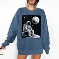 Aesthetic Spaceman Astronaut On The Moon Space Introvert Comfort Colors Sweatshirt Denim Aesthetic Spaceman Astronaut On The Moon Space Introvert Comfort Colors Sweatshirt Denim