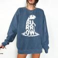 Burrow Prairie Dog Word Art Introvert Nature Retreat Men Women Kids Comfort Colors Sweatshirt Denim