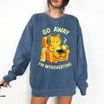 Go Away I'm Introverting Cat Coffee Headphones Comfort Colors Sweatshirt Denim Go Away I'm Introverting Cat Coffee Headphones Comfort Colors Sweatshirt Denim