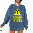 My People Skills Are Just Fine Sarcastic Introvert Comfort Colors Sweatshirt Denim