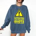 My People Skills Are Just Fine Sarcastic Introvert Comfort Colors Sweatshirt Denim