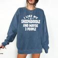 Sheepadoodle Fur Parent Sheeppoo Lover Dog Owner Introvert Comfort Colors Sweatshirt Denim