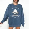 Sorry I Was Late I Didn't Want To Come Introvert Comfort Colors Sweatshirt Denim