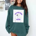 Cute Puppy With a Quote For Introverts Comfort Colors Sweatshirt Blue Spruce