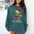 Ew People Meowy Cat Christmas Introvert Men Women Comfort Colors Sweatshirt Blue Spruce Ew People Meowy Cat Christmas Introvert Men Women Comfort Colors Sweatshirt Blue Spruce