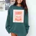 Fun Cool Cute Introvert Cat Character Quote Tea Cup For Men Women Comfort Colors Sweatshirt Blue Spruce