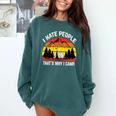 I Hate People That's Why I Camp Camper Meme Introvert Comfort Colors Sweatshirt Blue Spruce I Hate People That's Why I Camp Camper Meme Introvert Comfort Colors Sweatshirt Blue Spruce