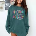 High Functioning Introvert Too Peopley Outside Comfort Colors Sweatshirt Blue Spruce