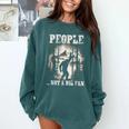 Introvert Bigfoot People Not A Big Fan Dad Joke Comfort Colors Sweatshirt Blue Spruce