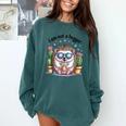 I Am Not a Hugger Introvert Hedgehog With Cactus Comfort Colors Sweatshirt Blue Spruce