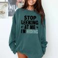 Stop Looking At Me I’m Hiding Sarcastic Introvert Joke Comfort Colors Sweatshirt Blue Spruce Stop Looking At Me I’m Hiding Sarcastic Introvert Joke Comfort Colors Sweatshirt Blue Spruce