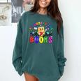 100 Days In The Book Fun 100 Days Of School Boy Girl Teacher Comfort Colors Sweatshirt Chalky Mint 100 Days In The Book Fun 100 Days Of School Boy Girl Teacher Comfort Colors Sweatshirt Chalky Mint