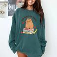 100 Days Of Chill Cute Capybara School Book Lover Comfort Colors Sweatshirt Chalky Mint 100 Days Of Chill Cute Capybara School Book Lover Comfort Colors Sweatshirt Chalky Mint