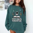 100 Days Smarter Astronaut Book 100th Day Girls Kids Women Comfort Colors Sweatshirt Chalky Mint 100 Days Smarter Astronaut Book 100th Day Girls Kids Women Comfort Colors Sweatshirt Chalky Mint