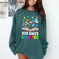 100th Day Of School Astronaut Books Space 100 Days Smarter Comfort Colors Sweatshirt Chalky Mint