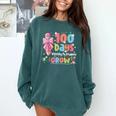 100th Day Of School Teacher Women Floral Books Comfort Colors Sweatshirt Chalky Mint 100th Day Of School Teacher Women Floral Books Comfort Colors Sweatshirt Chalky Mint