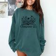 21th Birthday Chapter 21 Reading Book Lover 21 Year Old Comfort Colors Sweatshirt Chalky Mint