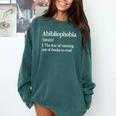 Abibliophobia Definition Reading Book Worm Reader Comfort Colors Sweatshirt Chalky Mint