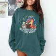 Adorable Book Lover Dragon Read Books Be Kind Stay Weird Comfort Colors Sweatshirt Chalky Mint