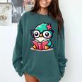 Adorable Book Lover Humming Bird With Reading Glasses Cute Comfort Colors Sweatshirt Chalky Mint Adorable Book Lover Humming Bird With Reading Glasses Cute Comfort Colors Sweatshirt Chalky Mint