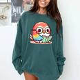 Adorable Book Lover Parrot With Reading Glasses Cute Comfort Colors Sweatshirt Chalky Mint