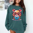 Adorable Book Lover Quokka With Reading Glasses Cute Comfort Colors Sweatshirt Chalky Mint