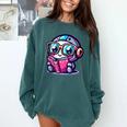 Adorable Book Lover Robot With Reading Glasses Cute Comfort Colors Sweatshirt Chalky Mint Adorable Book Lover Robot With Reading Glasses Cute Comfort Colors Sweatshirt Chalky Mint