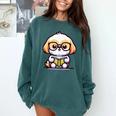 Adorable Book Lover Shih Tzu With Reading Glasses Cute Comfort Colors Sweatshirt Chalky Mint Adorable Book Lover Shih Tzu With Reading Glasses Cute Comfort Colors Sweatshirt Chalky Mint