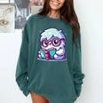 Adorable Book Lover Yeti With Reading Glasses Cute Comfort Colors Sweatshirt Chalky Mint Adorable Book Lover Yeti With Reading Glasses Cute Comfort Colors Sweatshirt Chalky Mint