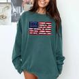 America US Flag Books Library Reading For Book Lover Reader Comfort Colors Sweatshirt Chalky Mint