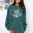 Anglerfish Reading Book Art Comfort Colors Sweatshirt Chalky Mint