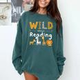 Animal Print Read A Book Character Kids Wild About Reading Comfort Colors Sweatshirt Chalky Mint Animal Print Read A Book Character Kids Wild About Reading Comfort Colors Sweatshirt Chalky Mint