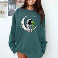 Astronaut Reading Book To Alien Moon Space Astronomy Comfort Colors Sweatshirt Chalky Mint