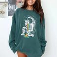 Astronaut Reading Book Space Galaxy Bookworm Men Women Kids Comfort Colors Sweatshirt Chalky Mint