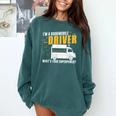 Awesome Bookmobile Driver What's Your Superpower Book Wagon Comfort Colors Sweatshirt Chalky Mint